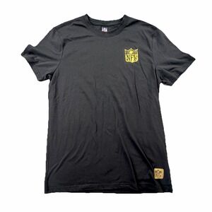 NFL Black Gold Logo T-Shirt Men's M Graphic Tee NWT Front & Back Print